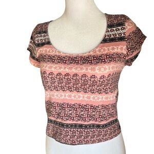 Women's Pink Patterned Top